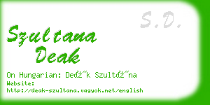 szultana deak business card